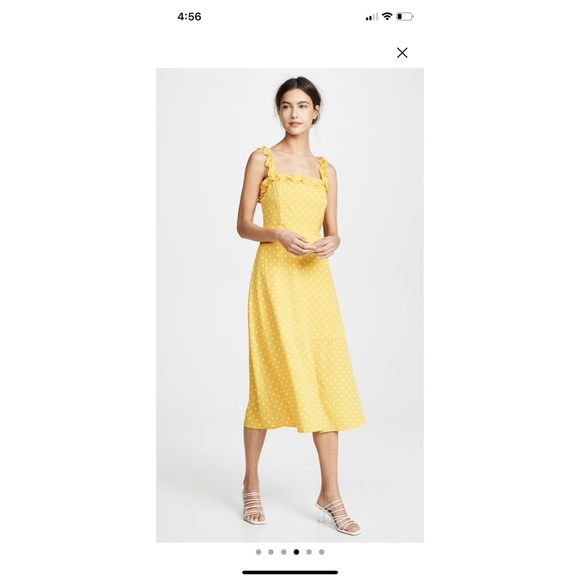 BRAND NEW SHOPBOP yellow polka dot dress - Picture 2 of 6